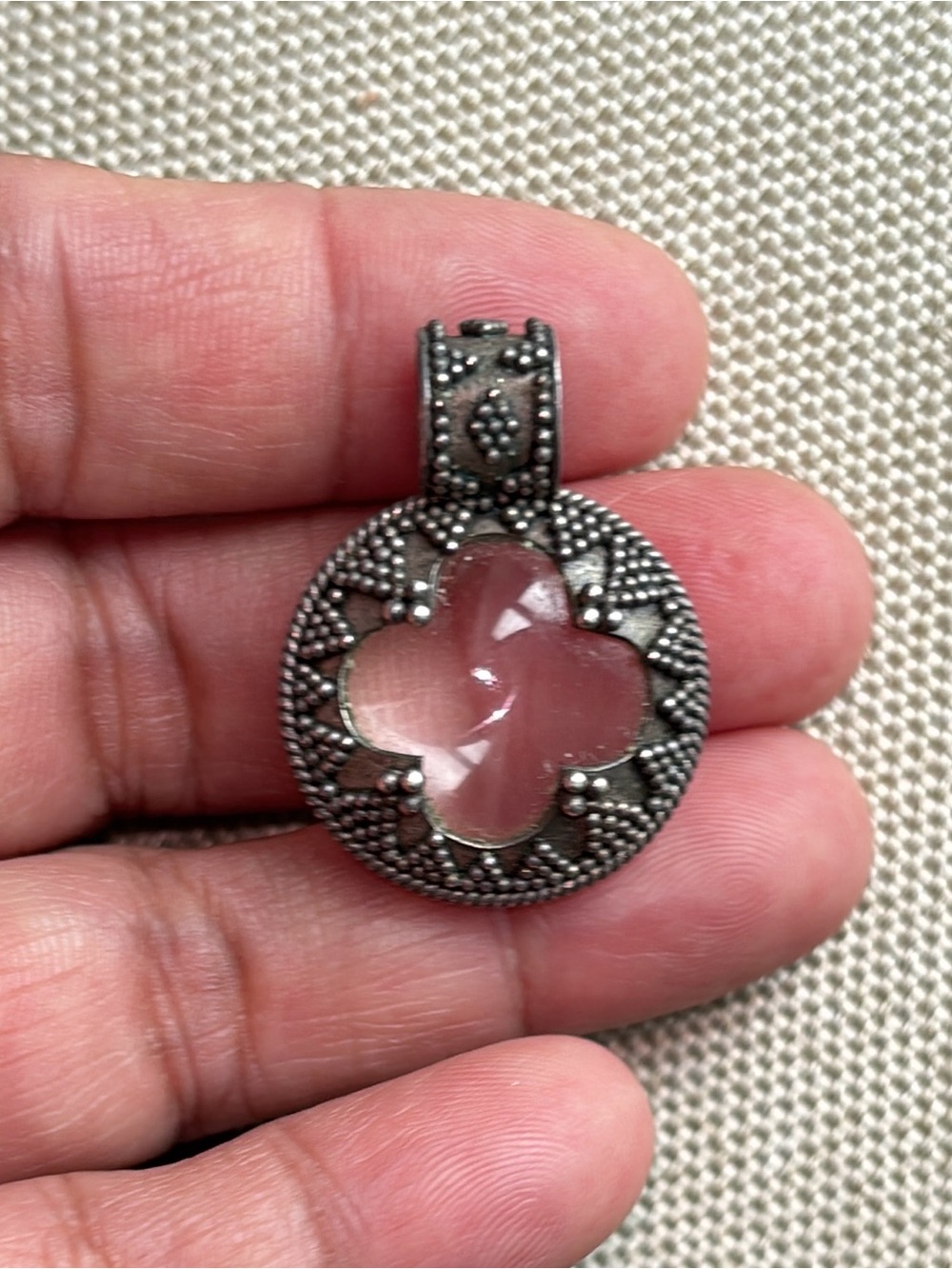 Handcrafted Sterling Silver & Crystal Pendant